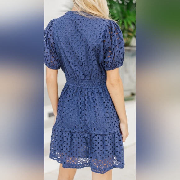 Cynthia Rowley Dresses & Skirts - Cynthia Rowly Blue Eyelet Dress